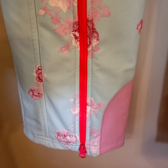 LoveShackFancy x Bogner Fire + Ice Ski Pants Quiet Tide Blue/Pink Floral Print - Picture 13 of 16